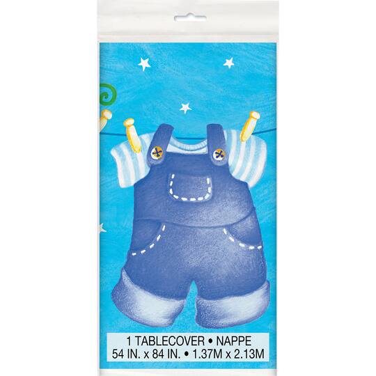 Blue Clothesline Baby Shower Plastic Table Cover Boy Baby Shower Blue Clothesline Baby Shower Plastic Table Cover Boy Baby Shower
